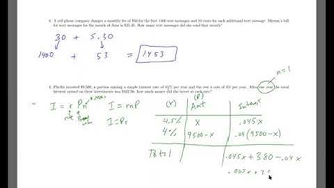 1.7 (Math 110) Modeling with Equations