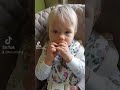 Пробует сливу впервые в жизни