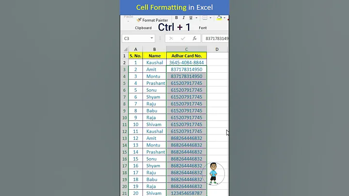 Excel Interview Question Data Formatting in Excel #excel #exceltips #exceltutorial #msexcel #shorts