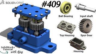 Mastering Pump Gear Box Design in SolidWorks! 💡🔧 #Designwithajay #solidworkstutorial