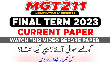 Mgt211 Current Final Term Paper 2023  -  By the Merciful Academy