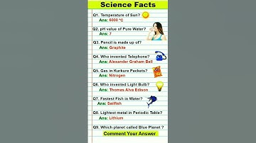 Science GK Questions | Did You Know 🤔 #shorts #science #gk #chemistry #ssc #sciencetricks