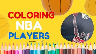 Coloring NBA Player - Michael Jordan Drawing for Kids