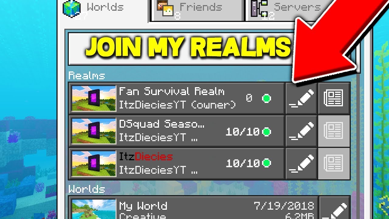 How To Join My Realms Now Youtube