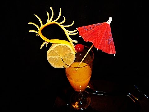 Украшения из лимона для коктейлей и десертов! Decoration of lemon for cocktails and desserts!