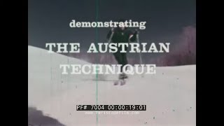 OTHMAR SCHNEIDER DEMONSTRATES AUSTRIAN SKIING TECHNIQUE  1960s SKI INSTRUCTIONAL FILM 70004