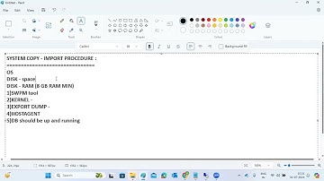 SAP Homogeneous System Copy - System Import