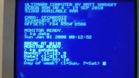 Homebrew 6809 Computer: I2C, Clock, Nixie Tubes!
