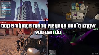 GTA Online Top 5 Things Many People Don't Know You Can Do