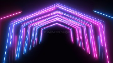 neon background animation | neon multicoloured lines background looped animation | Royalty Free