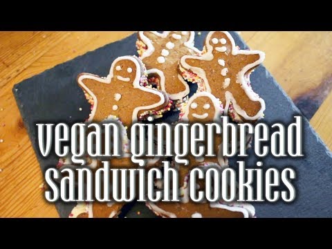 vegan gingerbread sandwich cookies || jason and harun