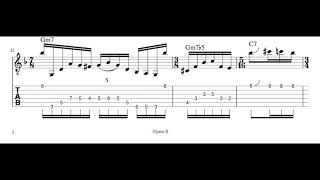 Alone Together Julian Lage Transcription Part1 Tabsheet Music