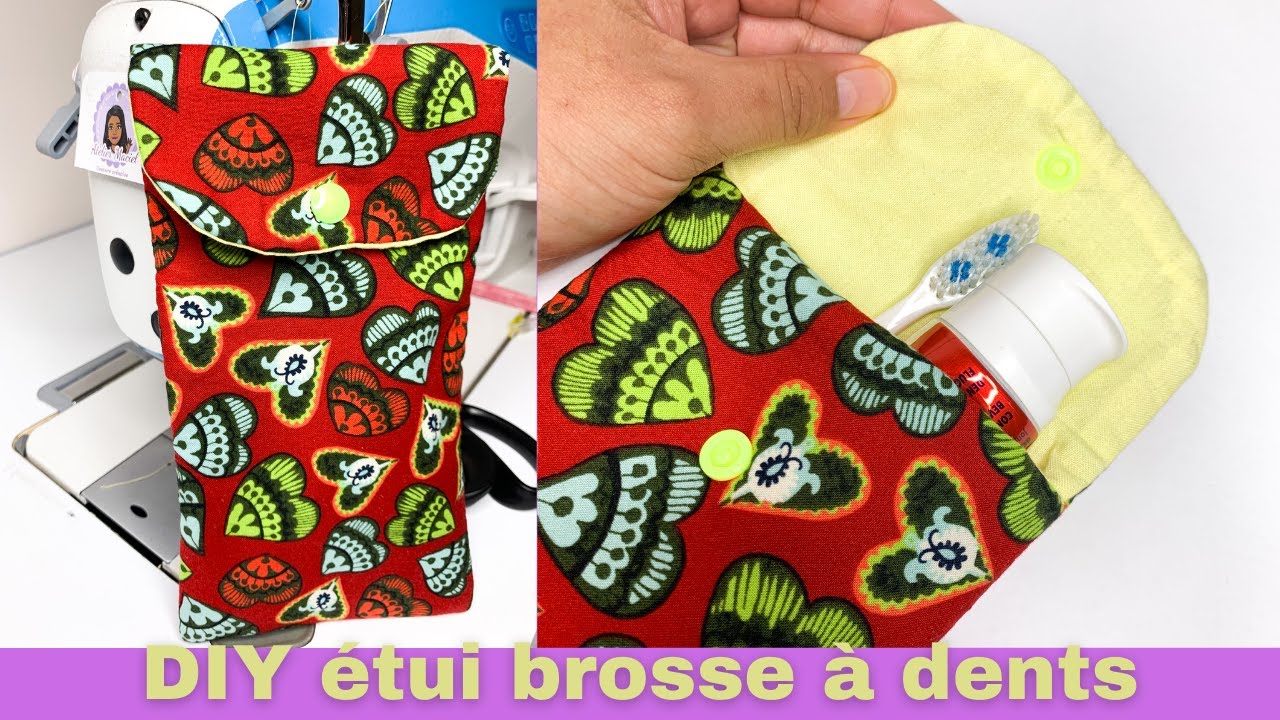 DIY  Tuto Couture débutant Atelier Maciel - étui/pochette pour brosse à dents