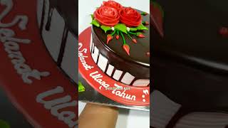 Kue ulang tahun siram coklat simple - Shorts | Dekorasi Kue