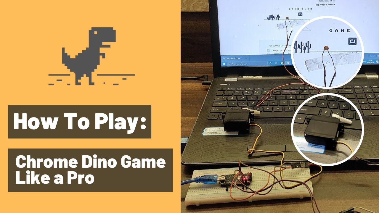 Building an Arduino set up To Play Dino Run: A Fun and Engaging