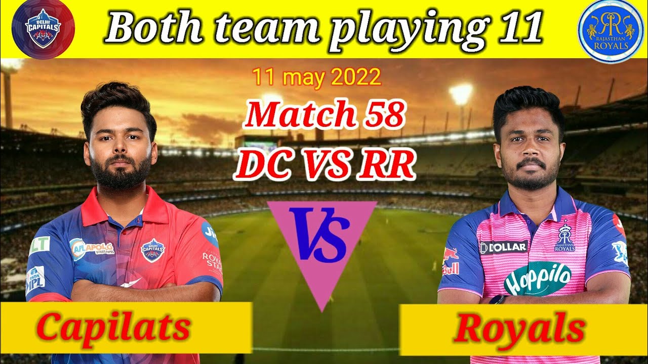 RR VS DC both team playing 11 let's see who is best 