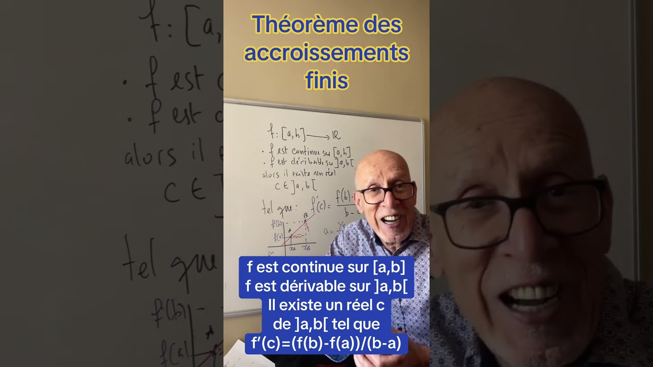 THÉORÈME DES ACCROISSEMENTS FINIS