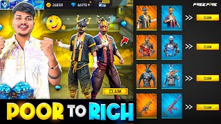 Free Fire Noob POOR id To RICH Pro Id In 20.000Diamonds💎😍 100% Luck Royale Trick -Garena Free Fire