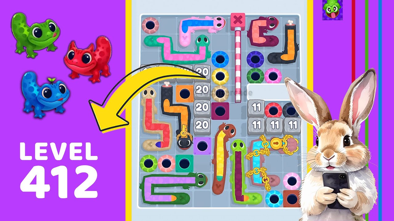 Gecko Out Level 412 Solution Walkthrough