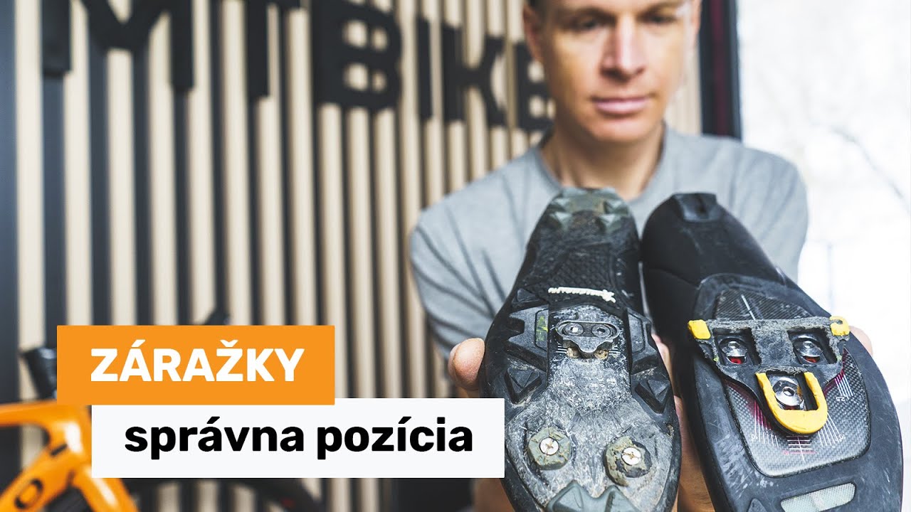 Správna pozícia zarážok cyklistických tretier