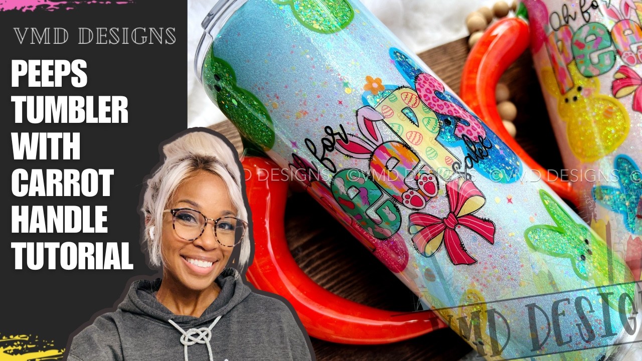 Мастер-класс по изготовлению стакана с блестками: стакан в виде пасхальных маршмеллоу Peeps с руч...