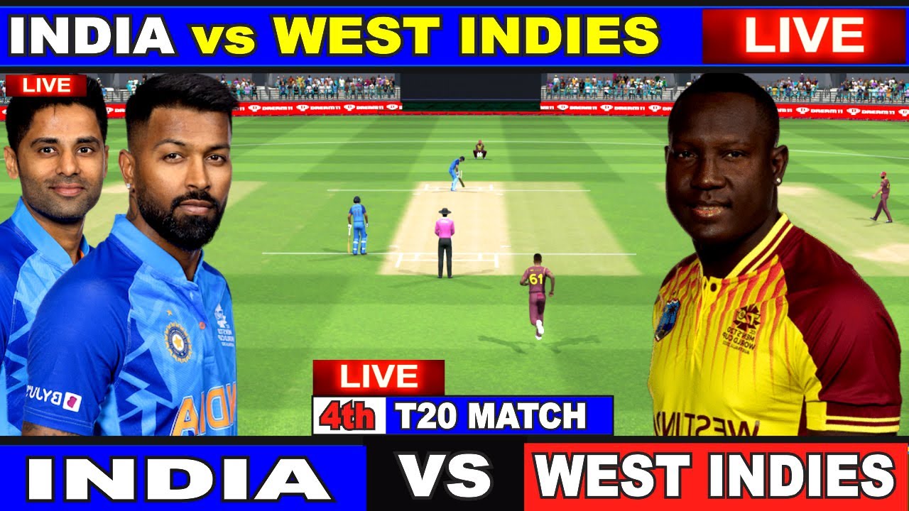 🔴 Live India Vs West Indies 4th T20 - Florida Live Scores and Commentary IND Vs WI 1st Innings