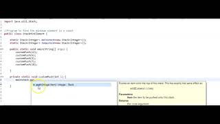 How to find the minimum element in a stack