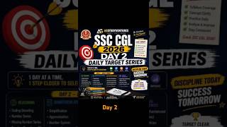SSC CGL 2026 Daily Target Day 2 | Complete Study Plan for Aspirants🔥 #shorts #ssccgl #sscpreparation