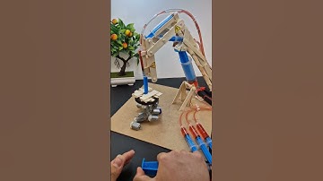 Magnetic hydraulic crane | #dcmotor #dcman #teach #experiment #techexperiments #crane