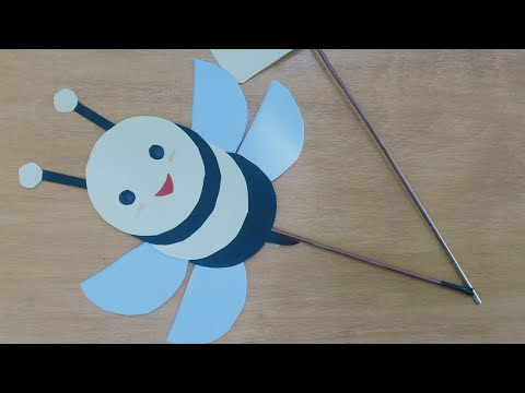 نشاط مدرسي حرف نون مجسم نحله بالورق