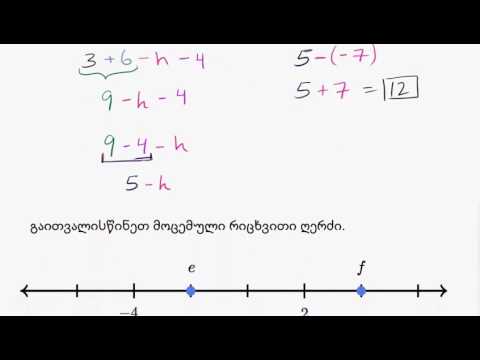 უარყოფითი რიცხვების ჩანაცვლება