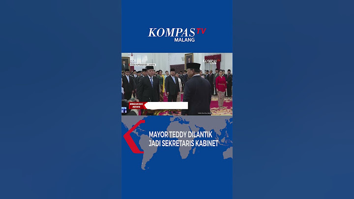 Mayor Teddy Dilantik jadi Sekretaris Kabinet oleh Presiden Prabowo