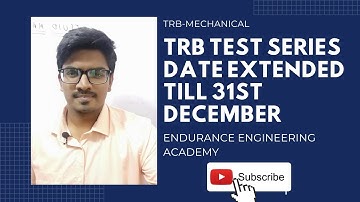 TRB online Test series validity Extended and online course for Mechanical Engineering