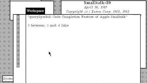 querySymbol: Code Completion feature of Apple Smalltalk