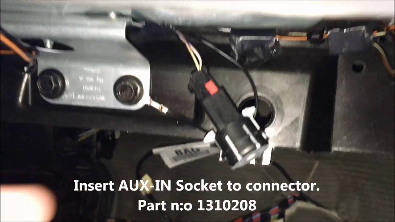 Ford Focus 2006 AUX-IN installation for 6000CD - YouTube aux input jack wiring diagram 