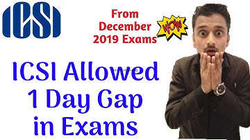 CS Exam One Day Gap- Approved by ICSI
