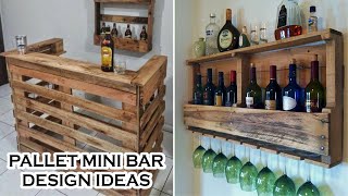 Inspiring Pallet Mini Bar Design Ideas