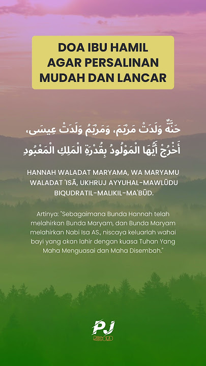 DOA MARYAM - MAZRO ( Do'a Untuk Ibu Hamil ) || Persalinan Mudah Dan Lancar