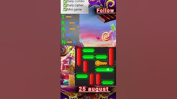 25 august mini game & cipher code daily cipher code #hamsterkombat #