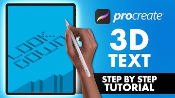 #27 Procreate Easy Step by Step Tutorial - 3D text