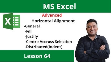 Advanced Horizontal Alignment options in MS Excel.
