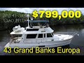 43 grand banks ciao bella trawler walkthrough yacht tour