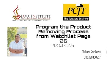 WP1 | PROJECT 26 | Program the Product Removing Process from Watchlist Page