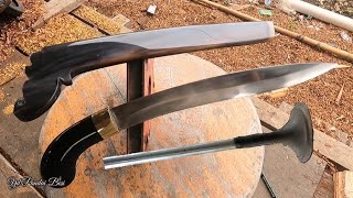 complete process of making knife handles and sheaths from buffalo horns