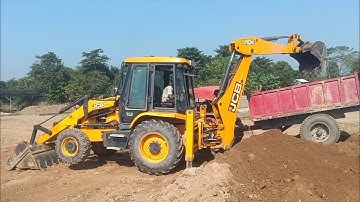 Jcb 3dx Eco Xpert Machine Mud Loading In The Tractor Trolley Massey Tractor Sonalika 740 | Tractor,s