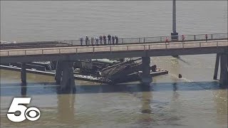 Barge crashes into Texas bridge