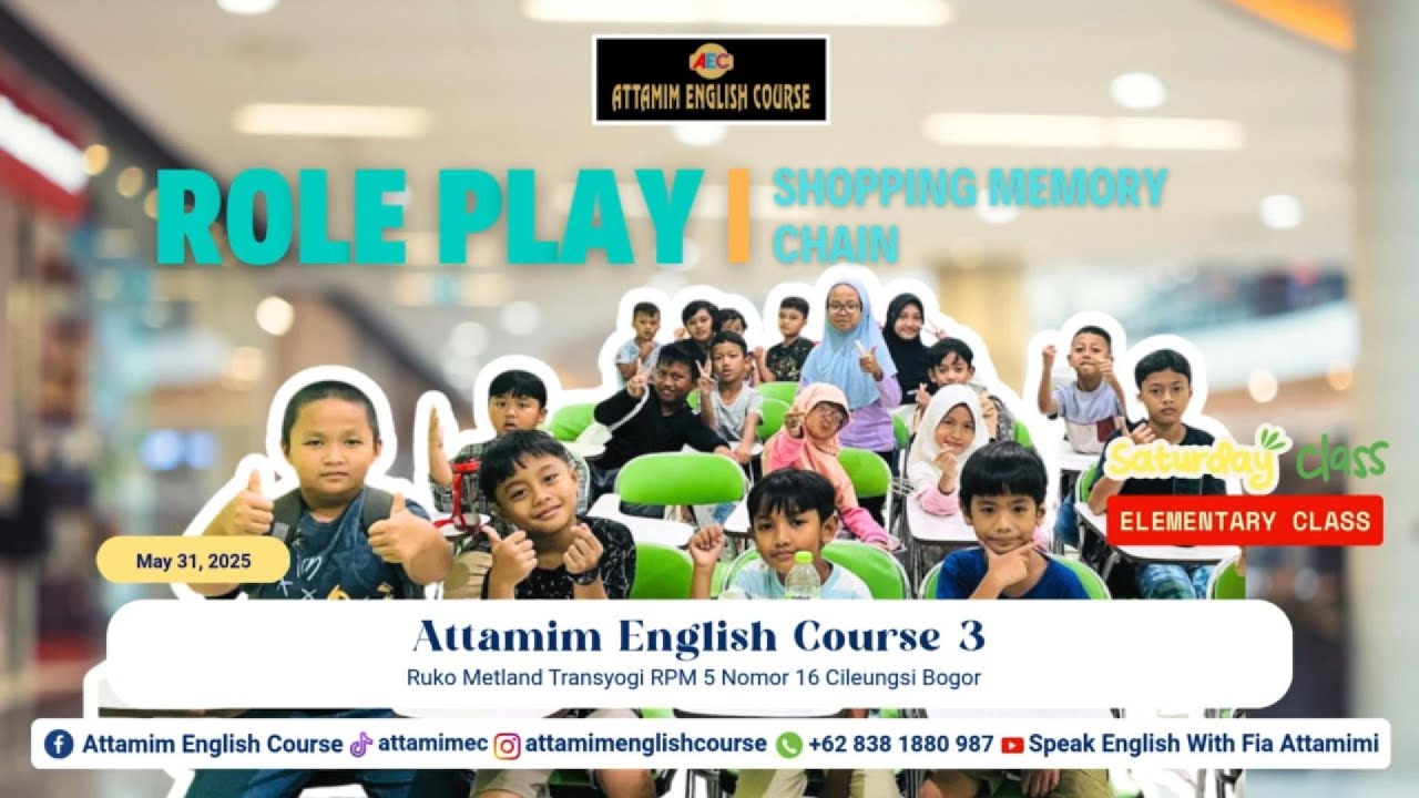 Attamim English Course I Role Play - Shopping Memory Chain I Elementary ...