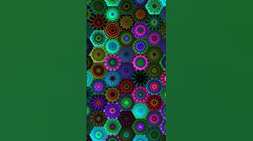 Fractal Neon Rainbow 45 Mandalas Tapestry 2 minute animation