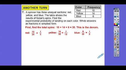 Experimental Probability of Simple Events - Lesson 12.2
