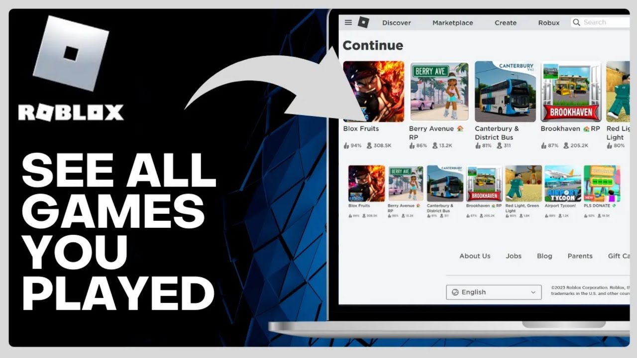 How To See All Games You Played On Roblox YouTube 